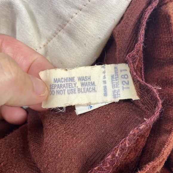 Vintage Oshkosh B'Gosh Corduroy Pants Talon 32x32 Rust Red Rare 70s - Picture 10 of 14